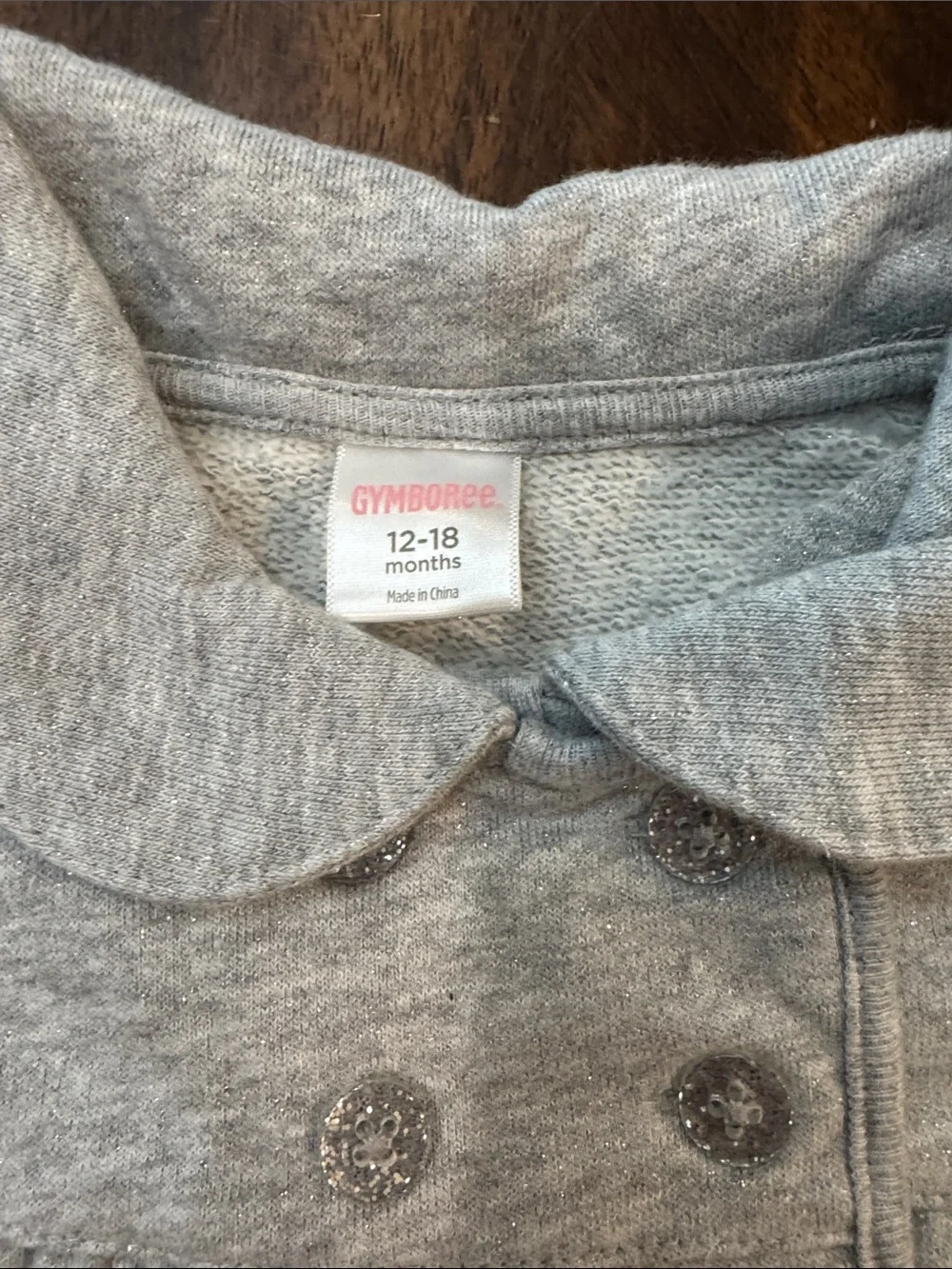 Gymboree Heather Gray Peter Pan Collar Long-Sleeve Lightweight Jacket